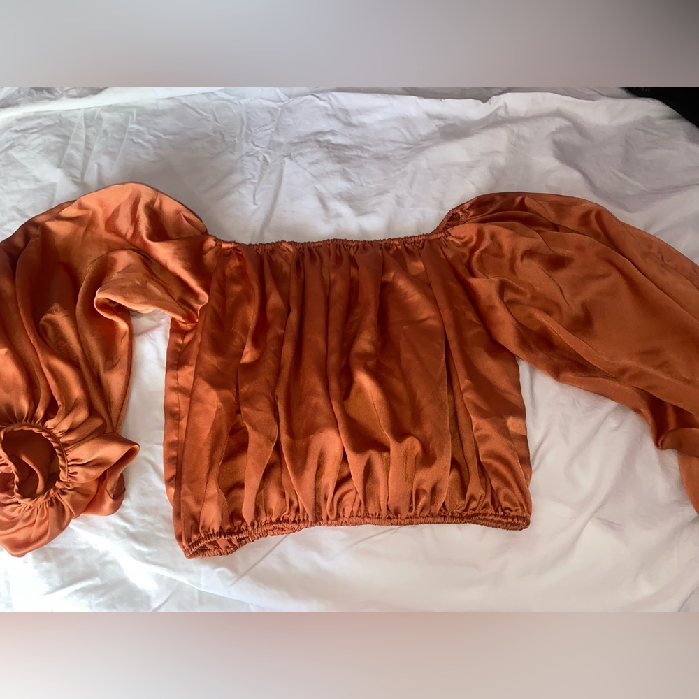 Orange Off the Shoulder Top